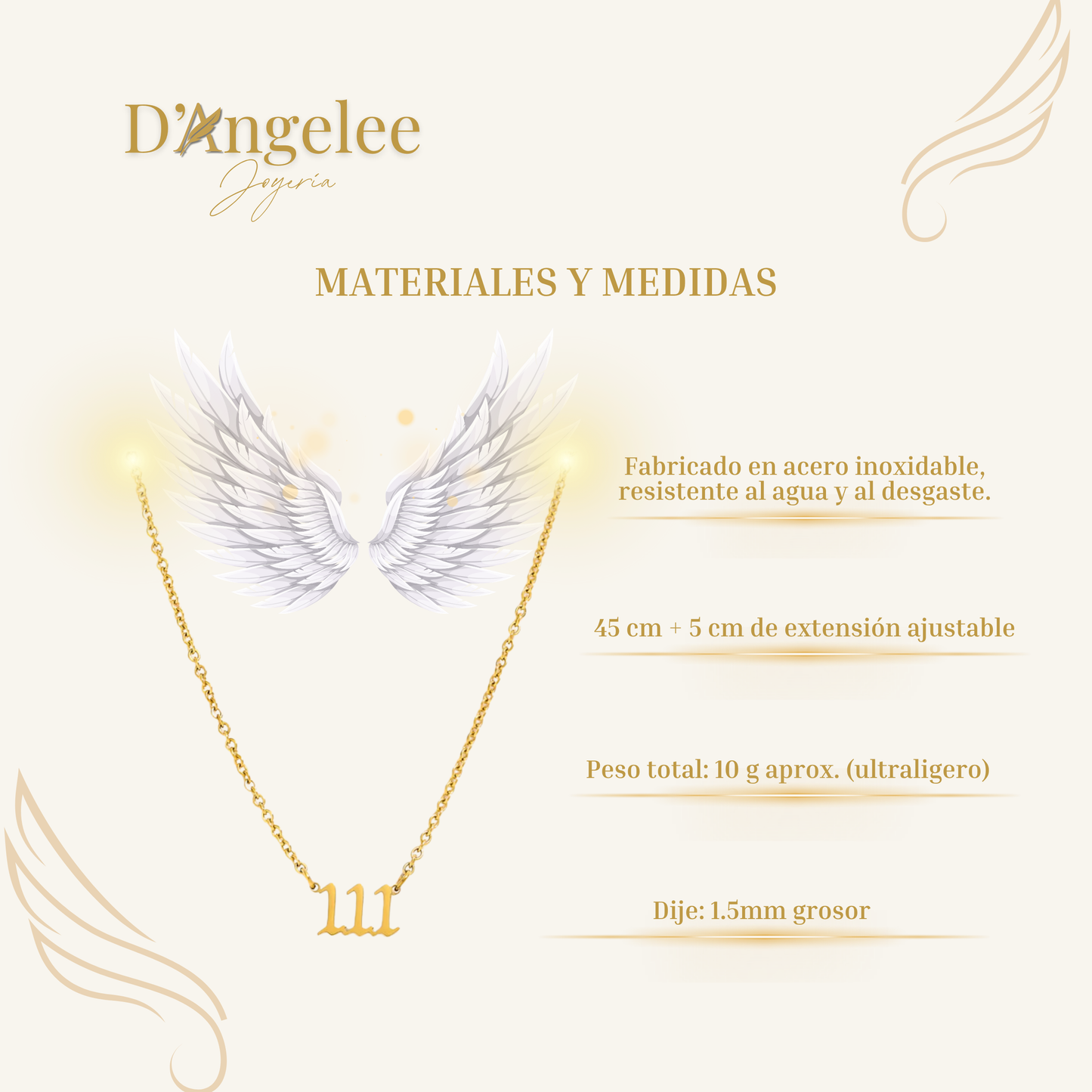 Collar de Número Angelical "Angel Numbers"