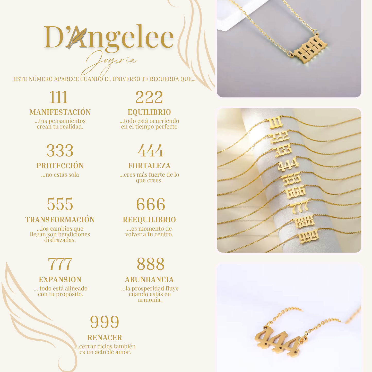 Collar de Número Angelical "Angel Numbers"