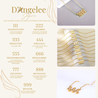 Collar de Número Angelical "Angel Numbers"